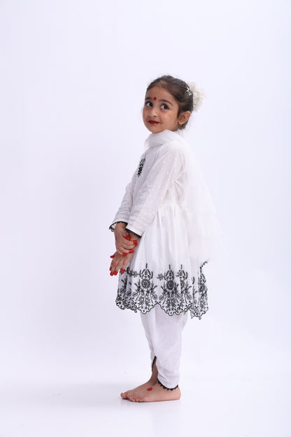 White Chikankari Suit with Embroidery