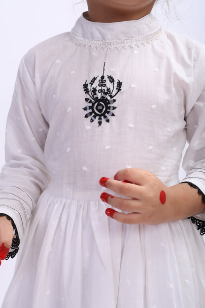 White Chikankari Suit with Embroidery