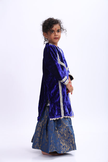 Neelum Velvet Banarsi Gharara Set