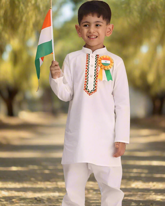 Tiranga Collar Kurta Pajama