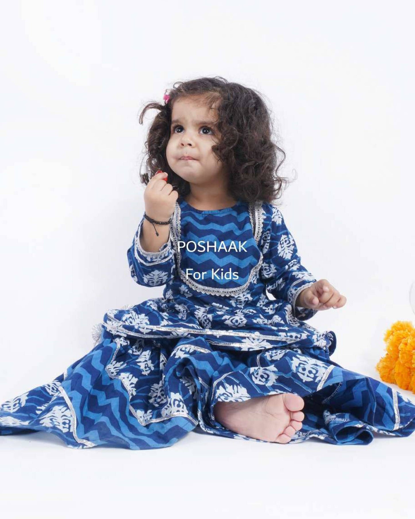 Indigo Cotton Sharara Set