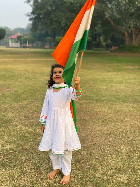 Azaad Anarkali Suit with Tiranga Dupatta