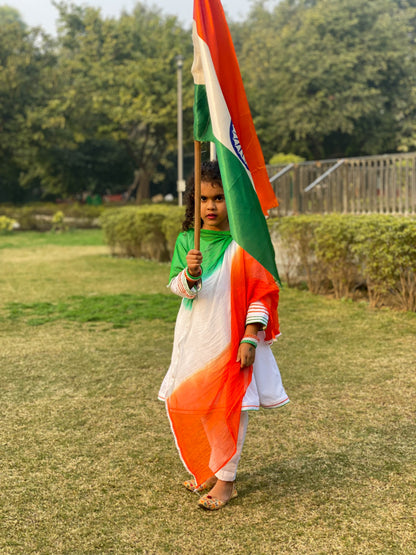 Azaad Anarkali Suit with Tiranga Dupatta